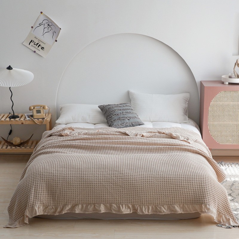 Sakura Waffle Cotton Blanket