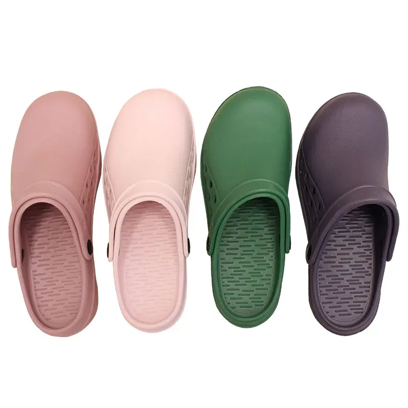 Color: Brown, Shoe Size: 33 - High Quality Scrub Shoes Non-slip Dentist Nursing Clogs Healthcare Service Work Slippers Soft Operating Room Protective Clogs