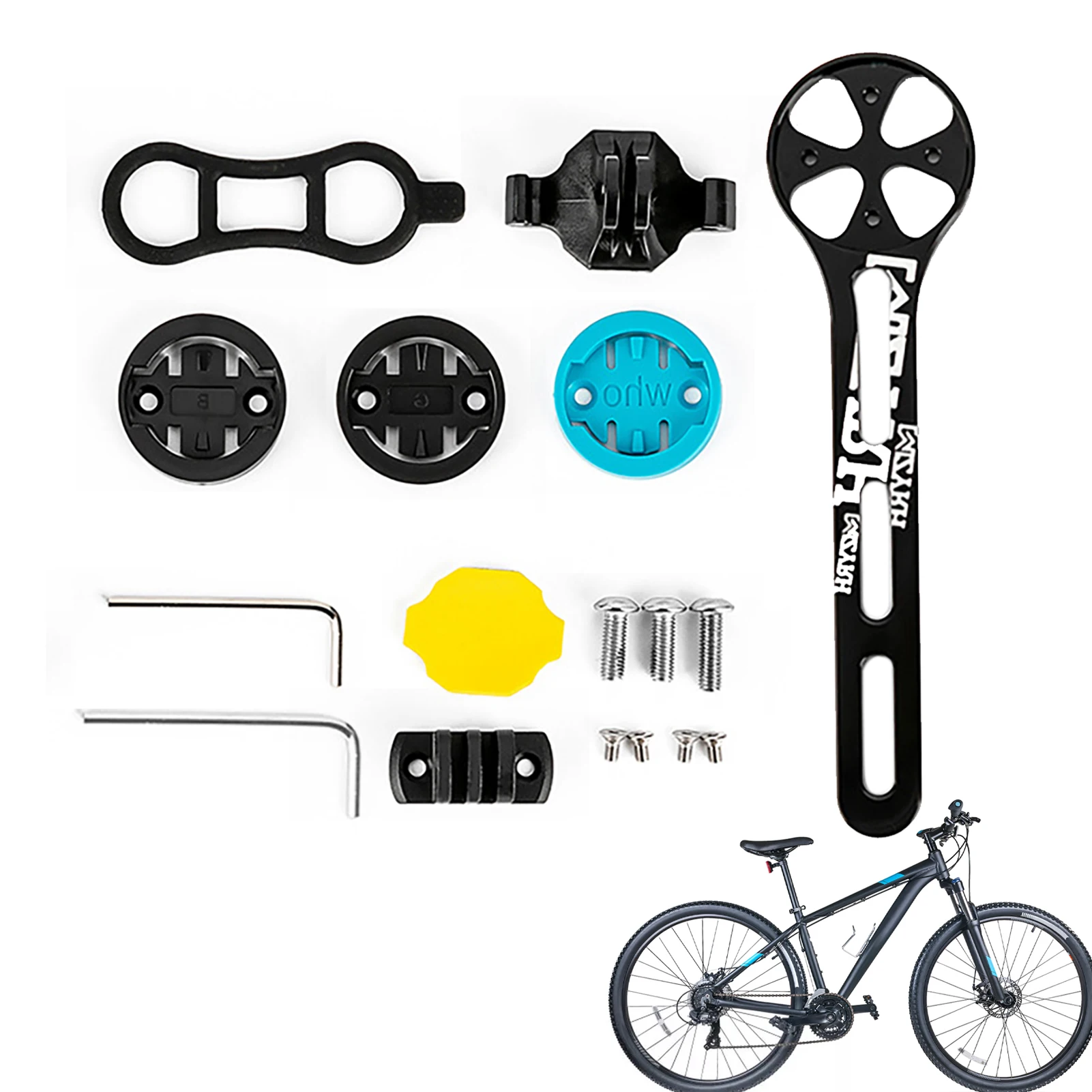 Color: green, Ships From: CN - Bicycle Stopwatch Holder Bike Computer Bracket Adapter MTB Bike Speedometer Stem Mount For Garmin Bryton Cateye Cycling