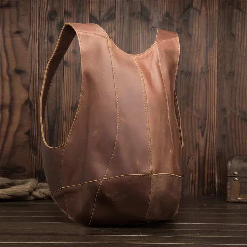 Color: black, Size: 15 inches, Ships From: CHINA - 2108 Man Woman Backpack Genuine Leather Shoulder Anti-theft Back Zipper Ipad Phone Pocket Pouch Business Travel Mochila Gifts