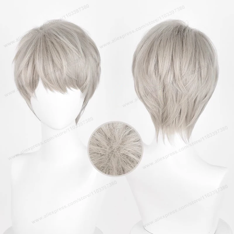 Color: Red - Love And Deepspace Rafayel Zayne Xavier Cosplay Wig 30cm Short Hair Anime Wig Heat Resistant Synthetic Halloween Party Wigs