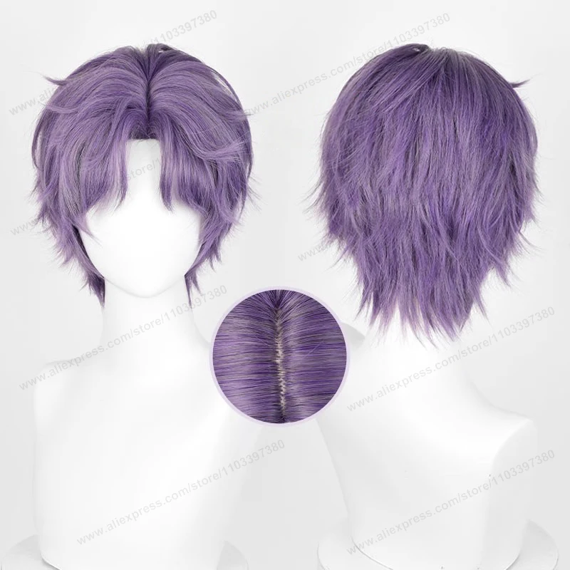 Color: Red - Love And Deepspace Rafayel Zayne Xavier Cosplay Wig 30cm Short Hair Anime Wig Heat Resistant Synthetic Halloween Party Wigs