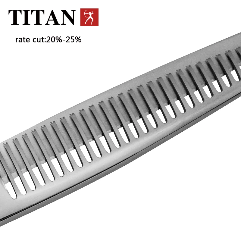 Color: Black - TITAN professional Barber cut left handle scissors hair scissors thinning hairdressing cutting