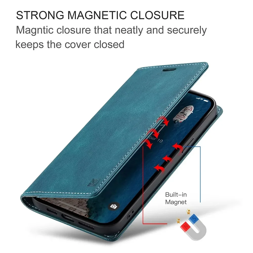 Color: Coffee, Material: PVC - Leather Cases for IPhone 16 15 14 13 12 11 Pro Max XR XS Max 8 7 6s Plus SE 2022 2020 Wallet Folio Flip Cover Rfid Blocking