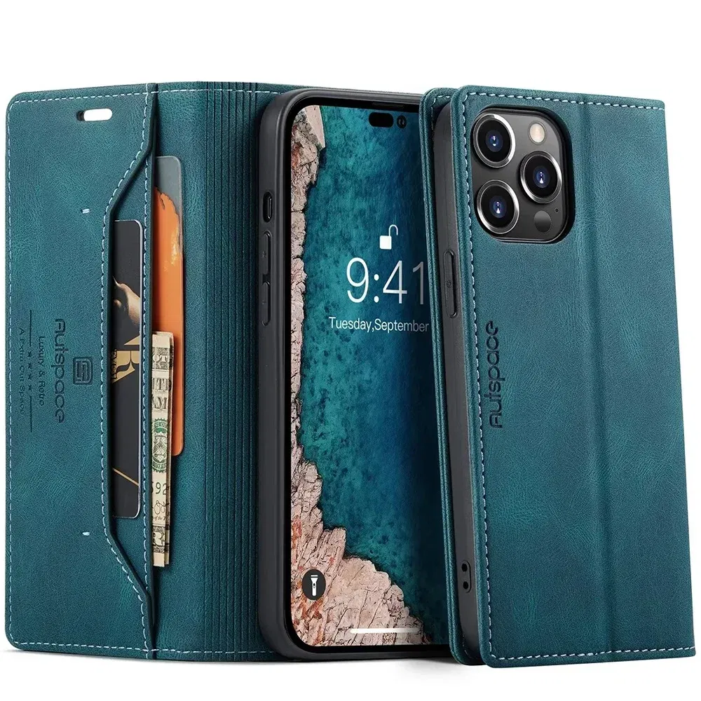 Color: Coffee, Material: PVC - Leather Cases for IPhone 16 15 14 13 12 11 Pro Max XR XS Max 8 7 6s Plus SE 2022 2020 Wallet Folio Flip Cover Rfid Blocking