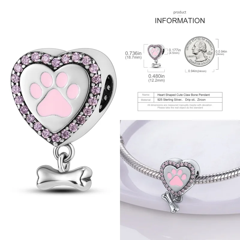 Color: black - Pink Series Charms 925 Silver Perfume Butterfly Charm Beads Pendent Dangle Fit Original Pandora Charm Bracelet DIY Women Jewelr