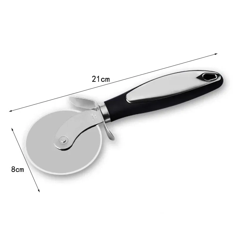 Stainless Steel Rotating Knife Pizza Cutter Shovel Cake Baking Tool