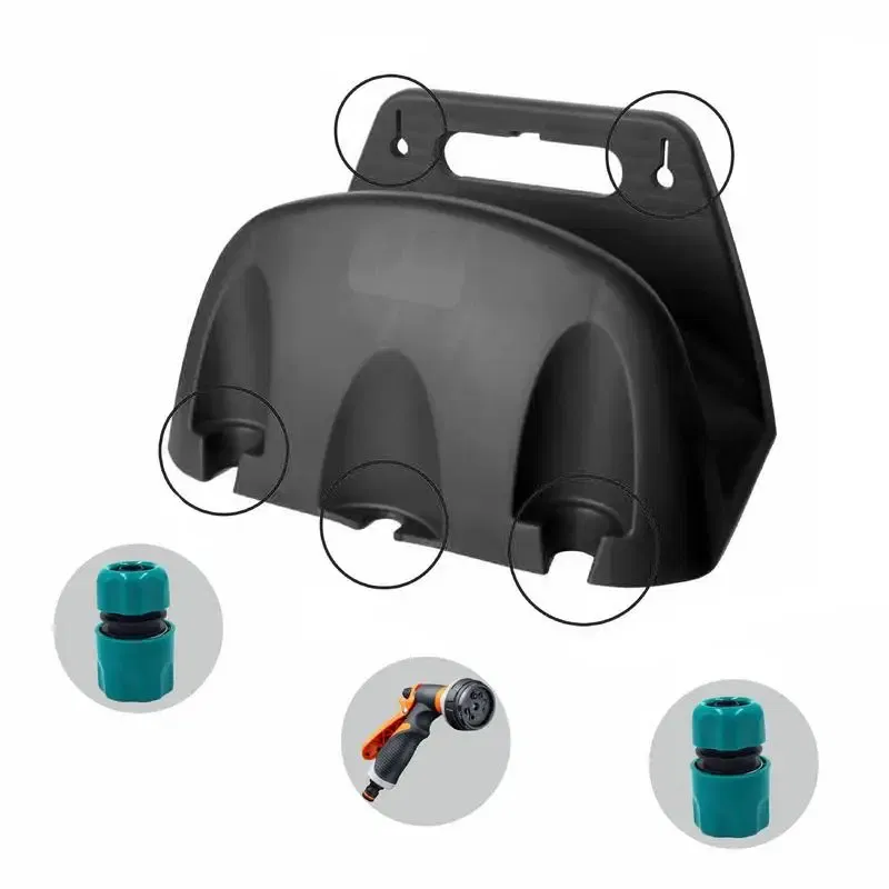Color: Black, Ships From: CHINA - Garden Hose Hanger Wall Mounted Heavy Duty Hose Hanger Durable Water Hose Holder Garden Hose Hooks Hose Rack For garden Outside