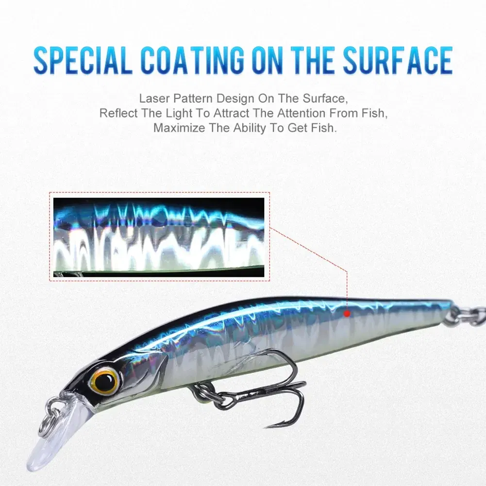 Size: 40mm, Color: Mineral Purple - Kingdom Sinking Minnow Bait 60 80 90 105mm Vibrate Sinking Jerkbati Swimbait Magnet Trasnfer Long Casting Hard Fishing Lure