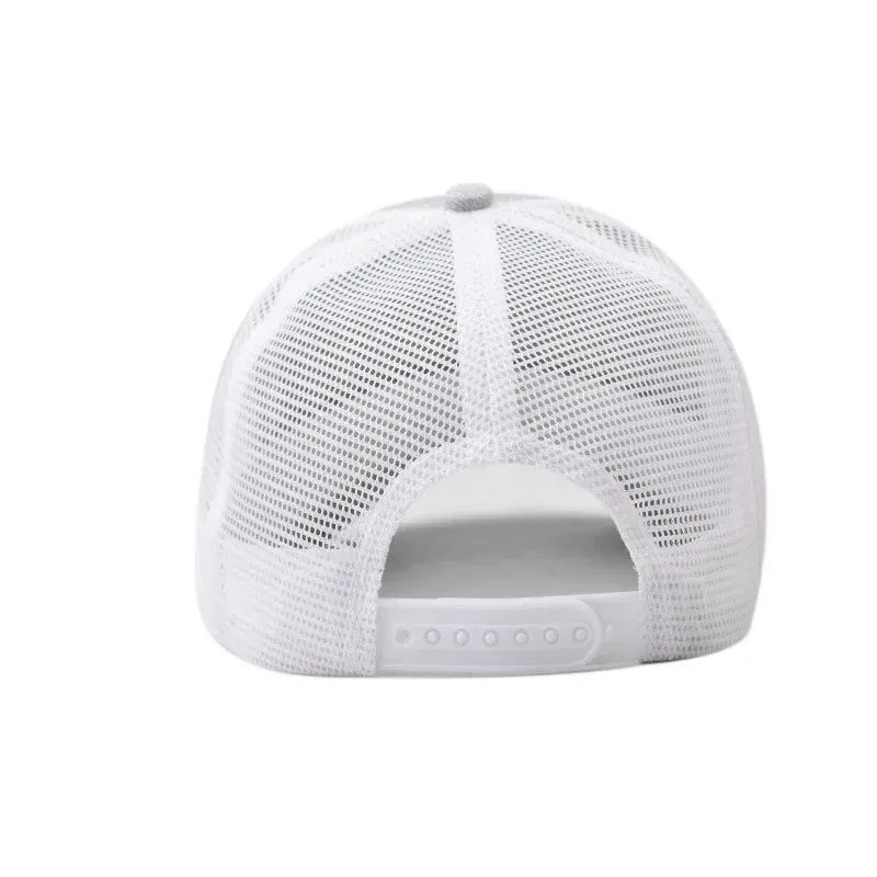 Color: WHITE, Size: Adjustable - Baseball Cap Adult Net cap Shallow Curved eaves Hat Unisex Summer hat Breathable hat shade Spring Autumn Cap Hip Hop Fitted Cap