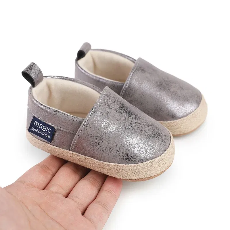 Color: Pink, Shoe Size: 1 - Baby Boys Girls First Walkers Children Fashion Cute Soft Bottom Non-Slip Toddler Shoes Retro Soild Color Casual Shoes 0-18M