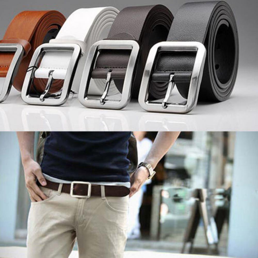 Color: Coffee - Business Men Luxury Belt Casual Pin Buckle Waist Strap Faux Leather Belt Waistband Clothes Accessory р?µм?µнь му?¶ской