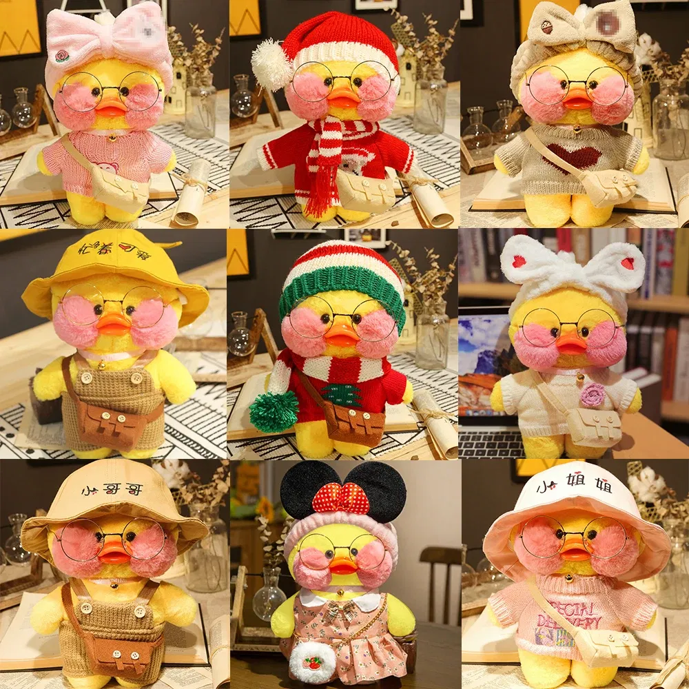 Color: plum, Height: 11cm-30cm - 30cm Cute LaLafanfan Cafe Duck Plush Toy Kawaii LaLafanfan Duck Doll Soft Stuffed Animal Plush Pillow Birthday Gifts for Kids