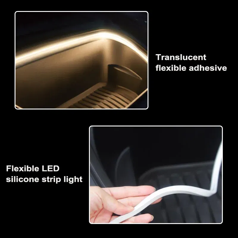 Emitting Color: 3000K Golden - BLALION ?°??°• Frunk Brighten LED Strip Modified Ambient Light For Tesla Model 3 Y S 5M Waterproof Flexible Atmosphere Lamp 트? ??¬ ?•°?„?–?트