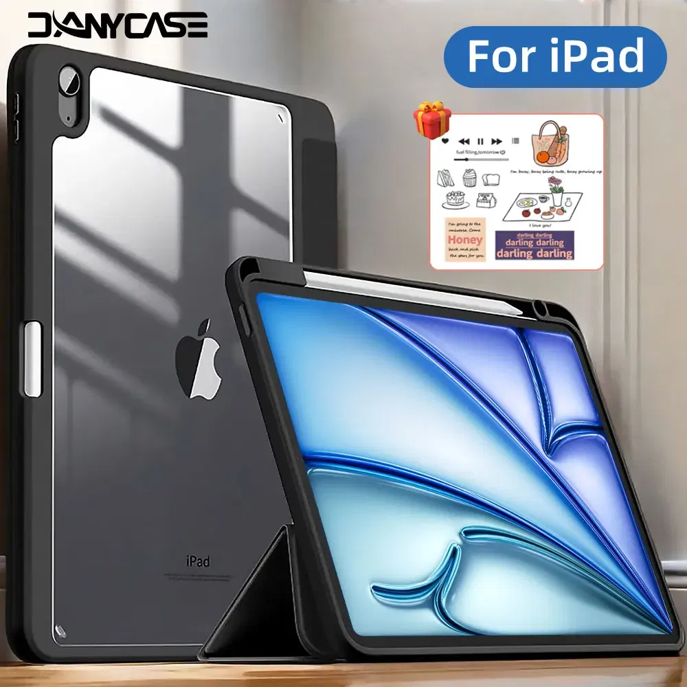 Color: black, Size: seventeen - For ipad 10th generation case iPad Air 11 inch M2 Air 6 Air 5 4th 10.9 Pro 11 M4 Air13 M2 mini 7 6 10.2 7 8 9th Pro 11 12.9 case