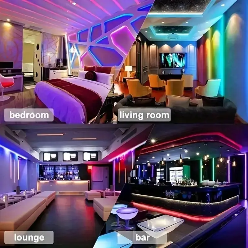 Emitting Color: RGB, Length: 5m - 5V USB LED Lights Strips RGB SMD5050 Christmas Festoon 24Key Remote Control Backlight Flexible Lamp Tape Gaming Room Decoration