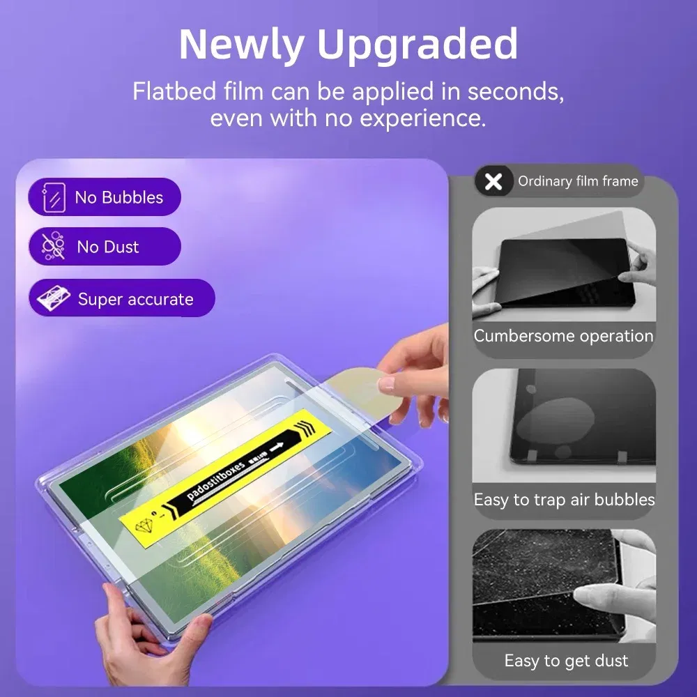 Color: PURPLE - For iPad Air M2 Tempered Glass Screen Pro 11/13 M4 Protector Film fir for 5/6/7/8/9/10th Gen Air4/5 Mini6 Air3 10.5