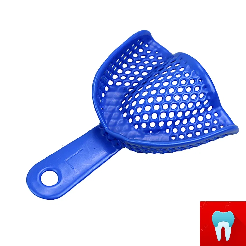 Color: Pink - Dental Impressions Tray Plastic-Steel Teeth Holders Dentistry Instrument Oral Hygiene Dentist Materials Dental Trays Tools