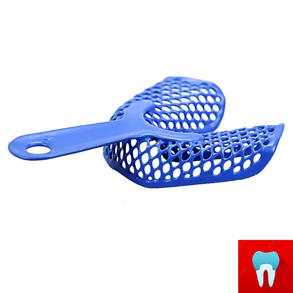 Color: Pink - Dental Impressions Tray Plastic-Steel Teeth Holders Dentistry Instrument Oral Hygiene Dentist Materials Dental Trays Tools