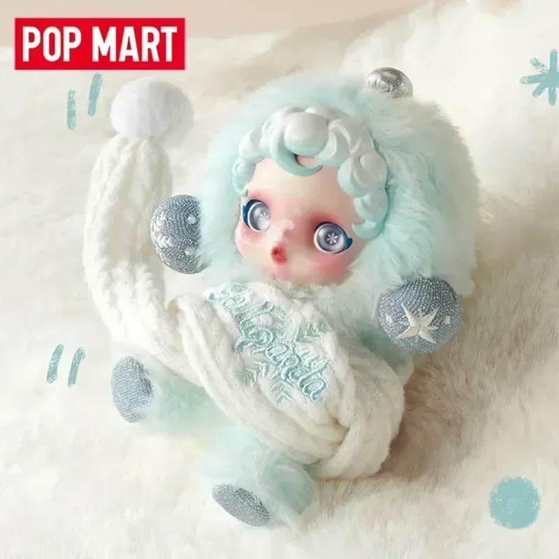 Color: Orange - POPMART SKULLPANDA Winter Symphony Series SP Blind Box Guess Bag Plush Pendant Doll lovely Girl birthday present xmas Toys
