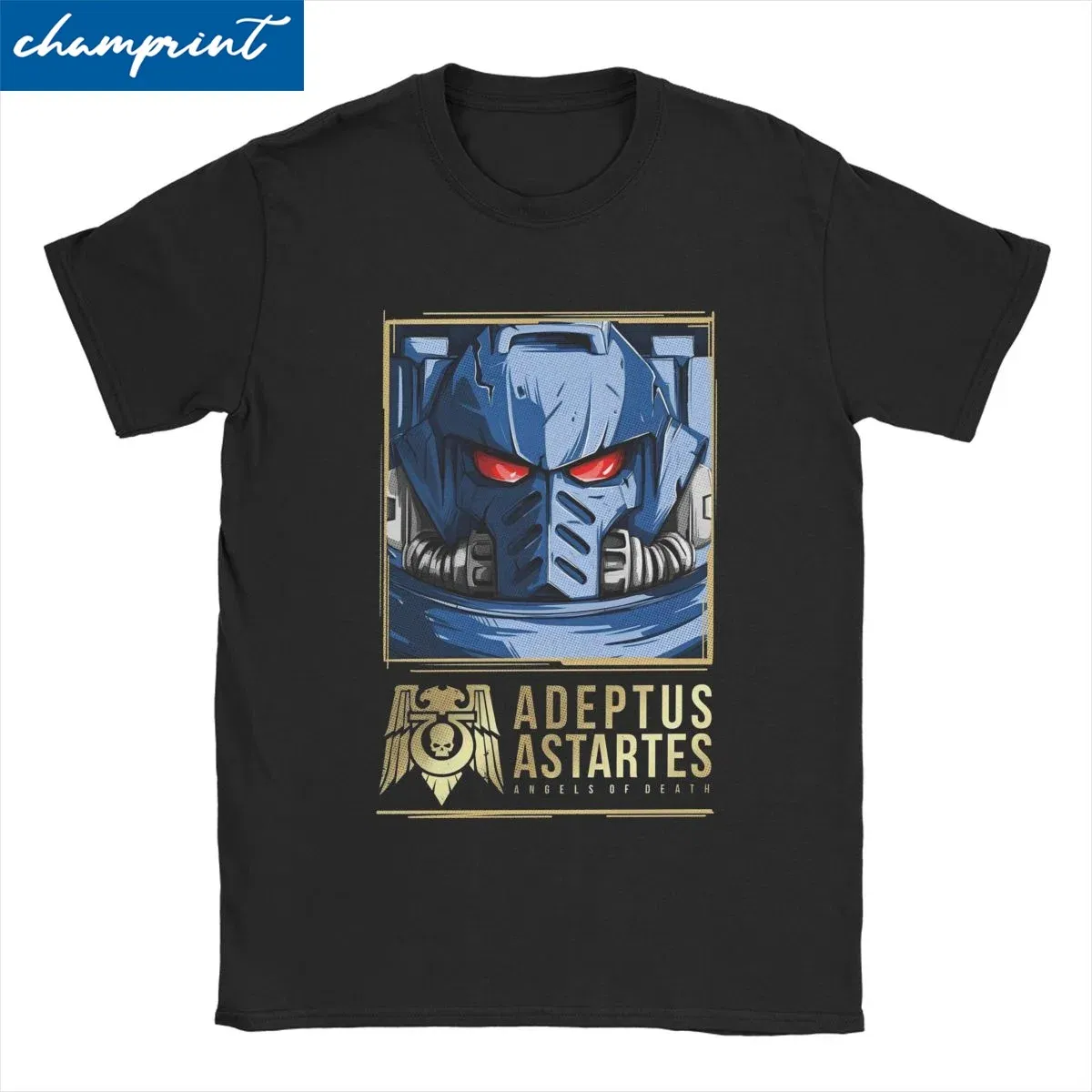 Color: MULTI, Size: L - Awesome Adeptus Astartes T-Shirt Men Women's O Neck Pure Cotton T Shirts W-Warhammer 40k Short Sleeve Tee Shirt 6XL Tops