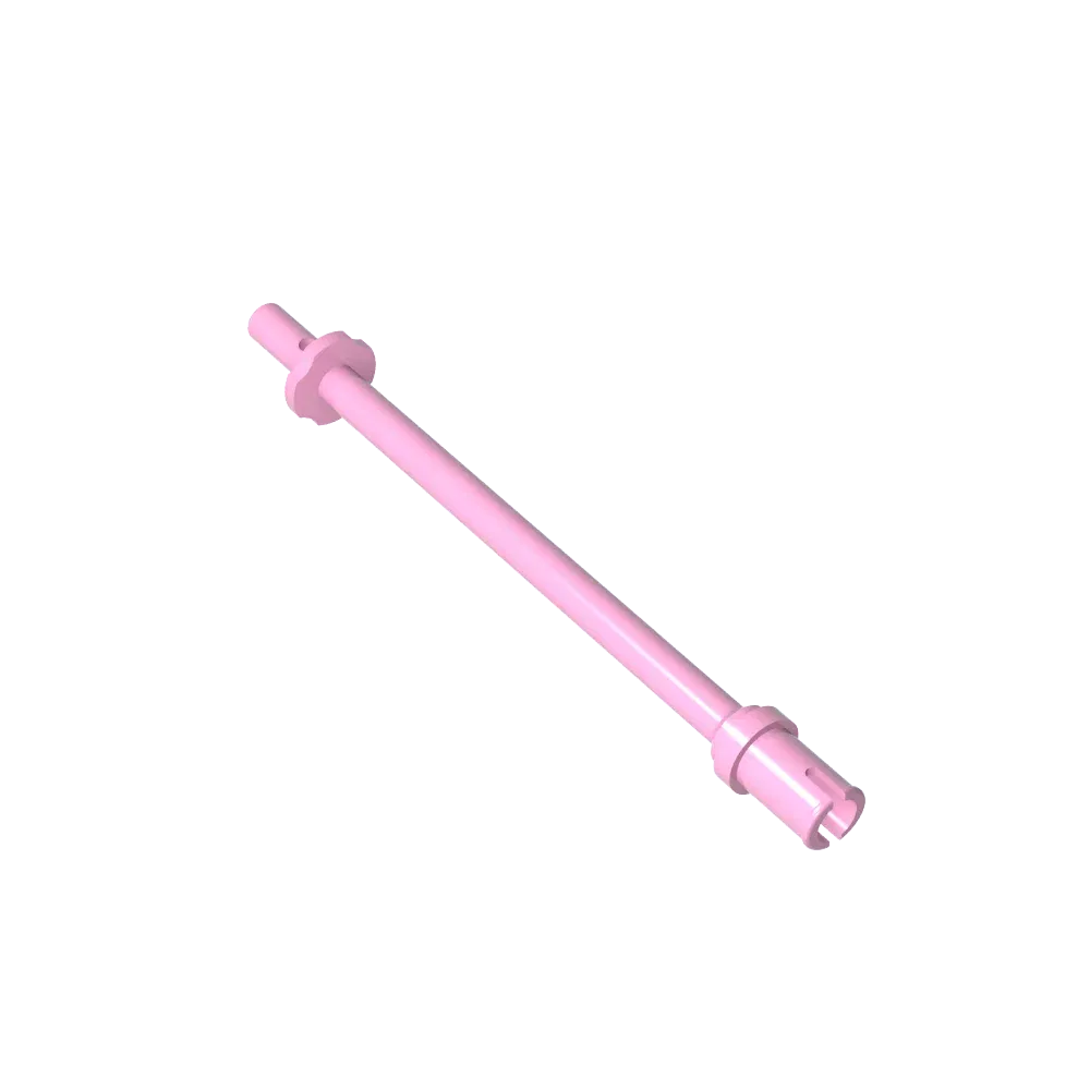 Color: Clear - Gobricks GDS-2019 Bar 8L - Two Stop Rings / One Pin, Technical Figure Ski Pole [Flat End]  compatible with lego 2714