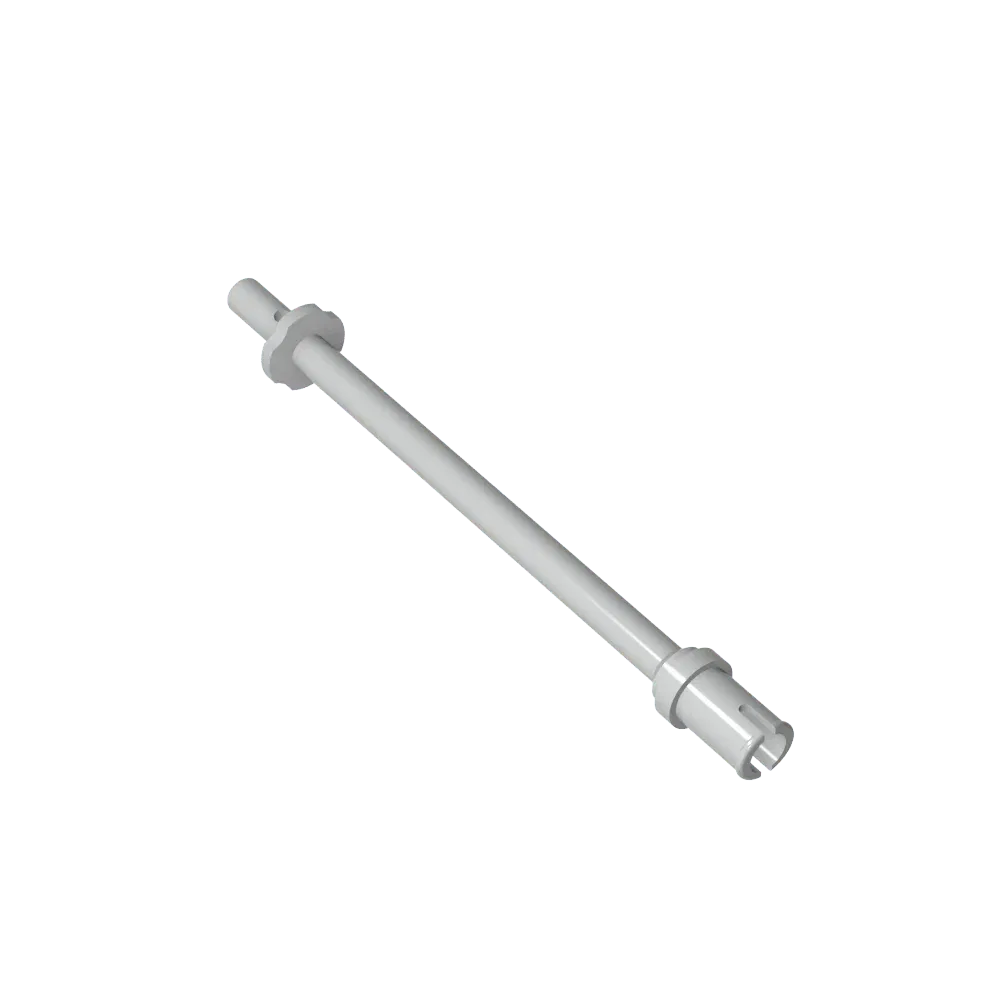 Color: Clear - Gobricks GDS-2019 Bar 8L - Two Stop Rings / One Pin, Technical Figure Ski Pole [Flat End]  compatible with lego 2714