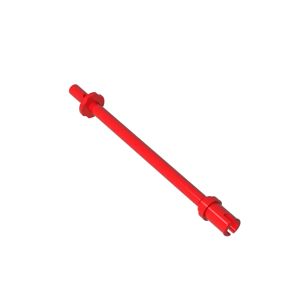 Color: Clear - Gobricks GDS-2019 Bar 8L - Two Stop Rings / One Pin, Technical Figure Ski Pole [Flat End]  compatible with lego 2714