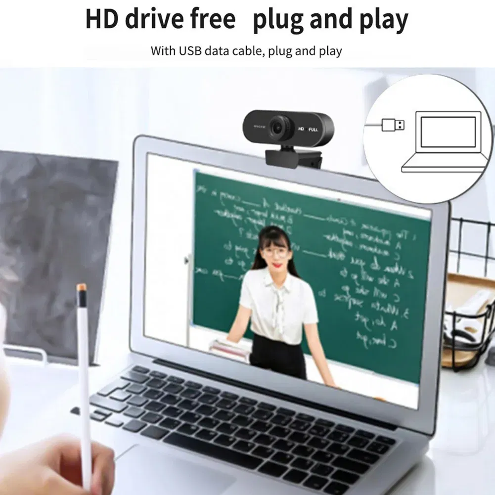 Color: WHITE, Ships From: CHINA - HD 1080P/2K Web Camera USB Camera Built In Microphone USB Network Camera Web Camera Autofocus Business Webcam for PC Laptop