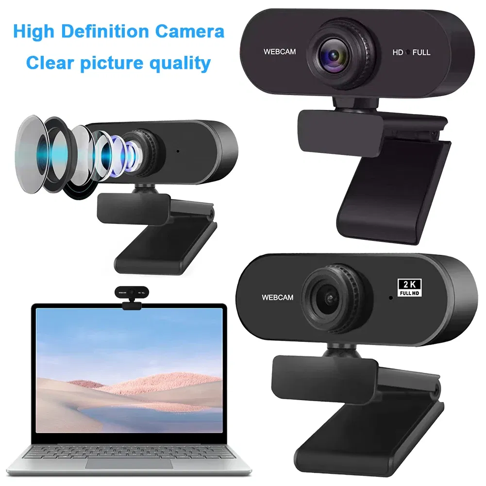 Color: WHITE, Ships From: CHINA - HD 1080P/2K Web Camera USB Camera Built In Microphone USB Network Camera Web Camera Autofocus Business Webcam for PC Laptop