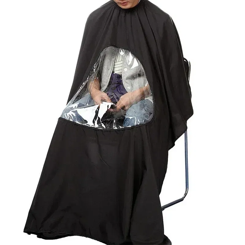 Color: PURPLE, Ships From: CHINA - Professional Waterproof Styling Salon Barber Hairdresser Hair Cutting Hairdressing Gown Cape with Viewing Window Apron