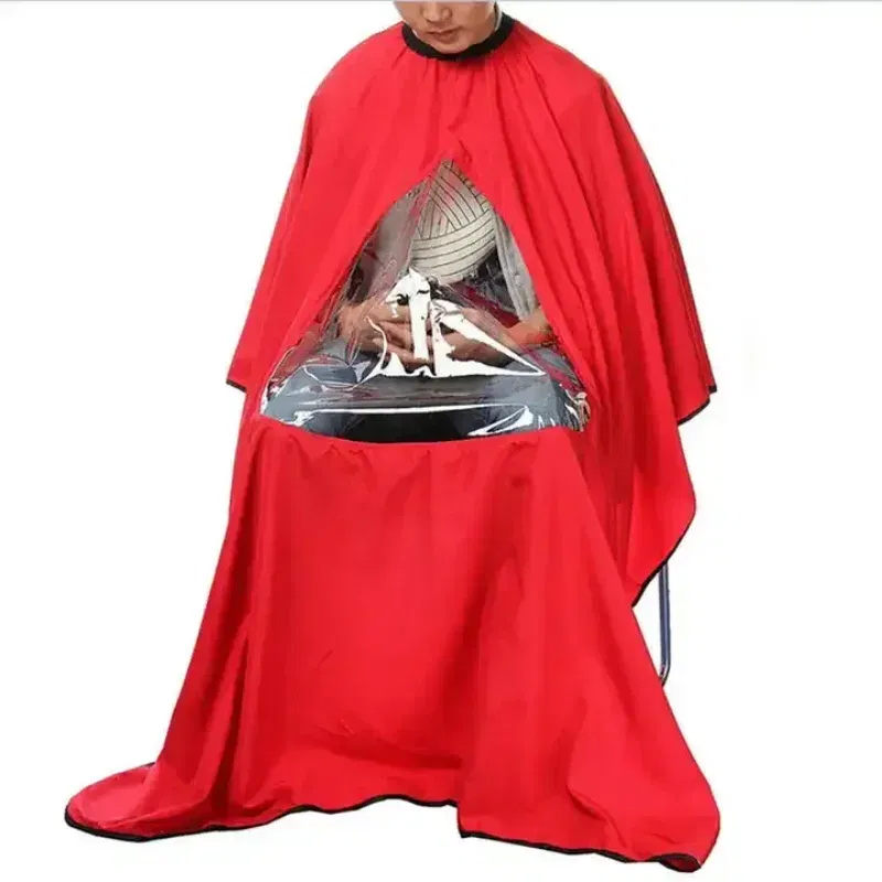Color: PURPLE, Ships From: CHINA - Professional Waterproof Styling Salon Barber Hairdresser Hair Cutting Hairdressing Gown Cape with Viewing Window Apron
