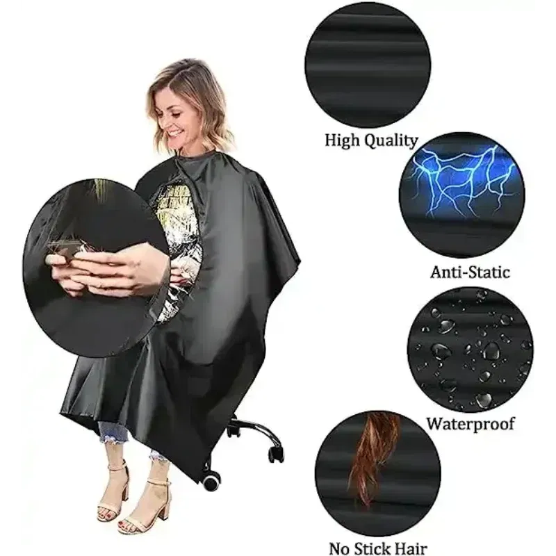 Color: PURPLE, Ships From: CHINA - Professional Waterproof Styling Salon Barber Hairdresser Hair Cutting Hairdressing Gown Cape with Viewing Window Apron