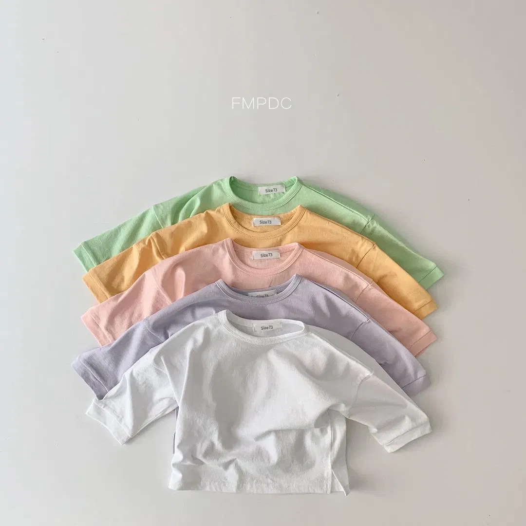 Color: Pink, Kid Size: 12M - Korea Baby Tee 2023 Baby Autumn Clothes Basic Soft Bottoming Shirt Toddler Girl Clothes T-shirts Baby Boys Clothes Tank Tops New