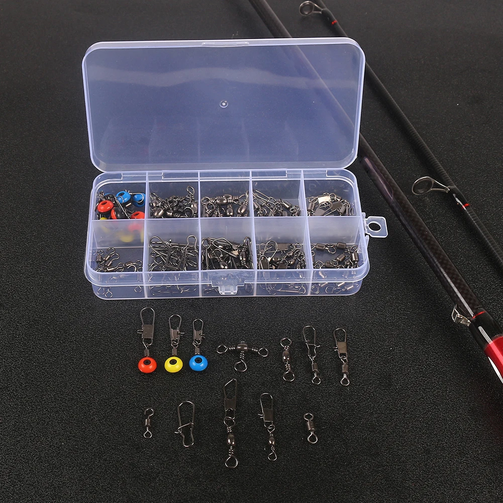 Fishing Swivels Kit Ball Bearing Durability Fishing Line Sinker Slider Freshwater Fishing High Hardness High Hardness