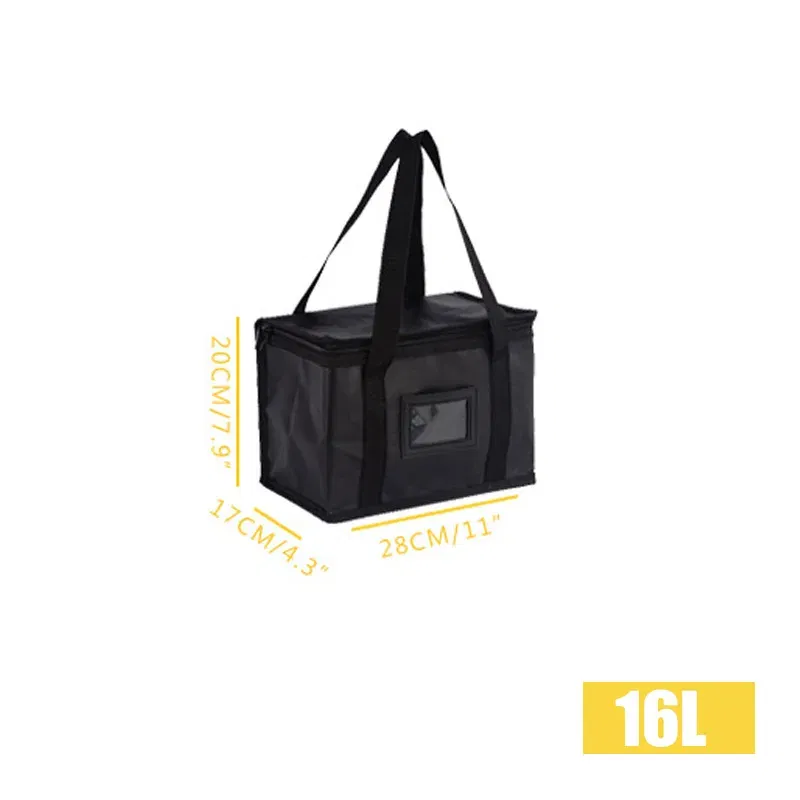 Color: Beige - Insulated Thermal Cooler Bag Drink Storage Large Chilled Bags Cool Lunch Foods Lunch Box Zip Picnic Tin Foil Food panier repas