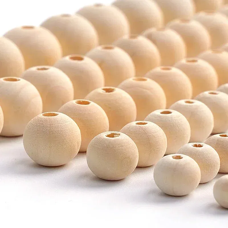 Color: PINE, Wood Diameter: 12-13cm - 2-500Pcs Natural Wooden Beads with Holes 4-30mm Round Spacer Wooden Bead Ball Loose Wood Bead Charm for DIY Handmade Accessories
