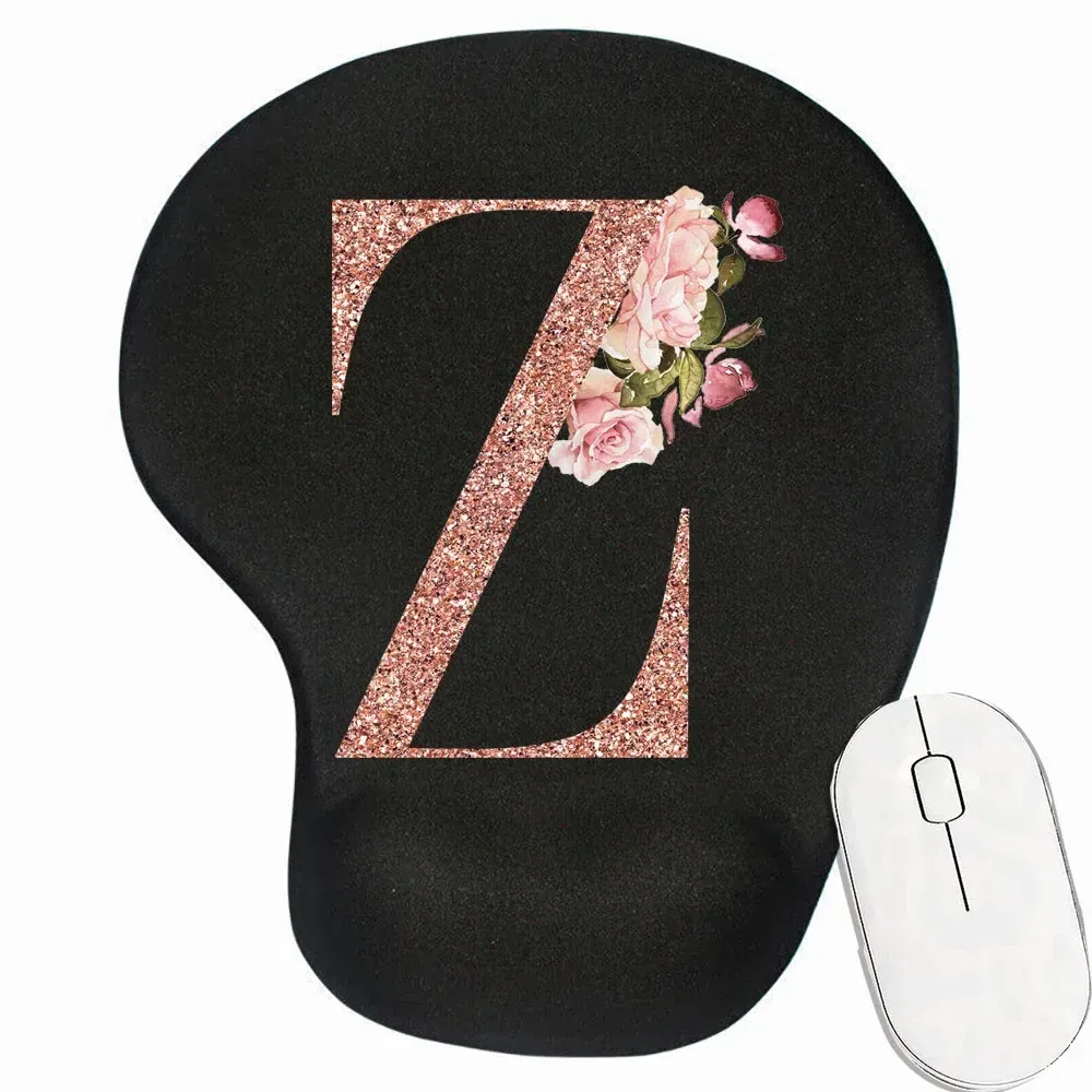 Color: PURPLE - Mouse Pad Desk Mat for PC Laptop Ergonomic Non-Slip Mousepads Wrist Pad Rose Gold Series Office Accessories Mouse Mats