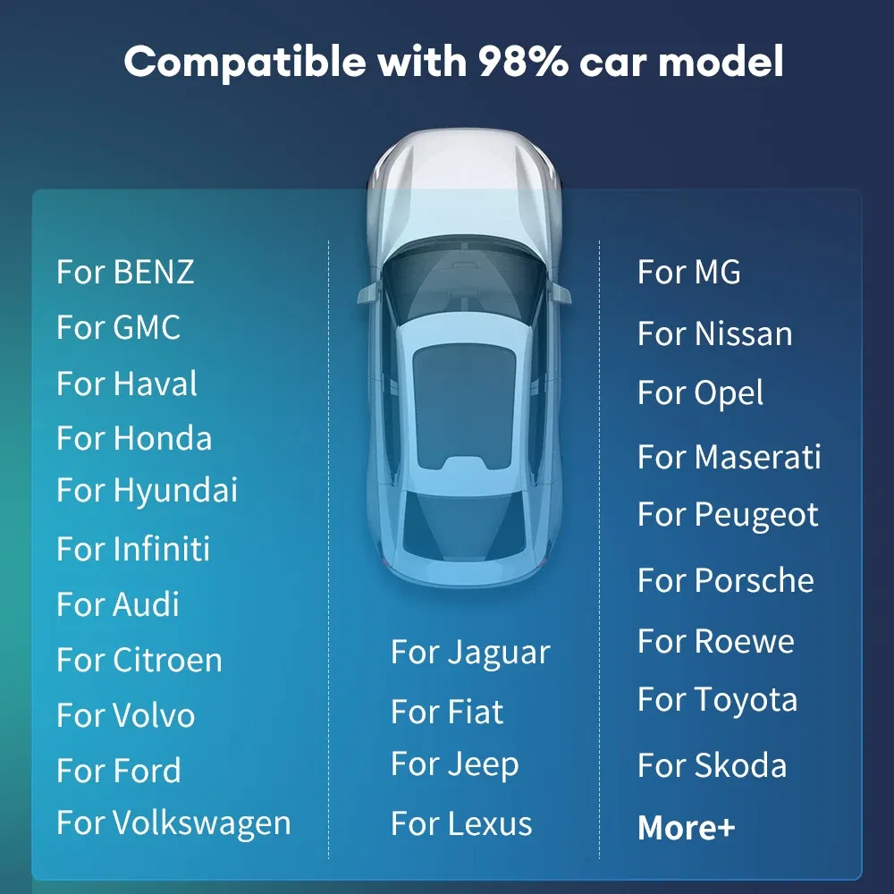 Color: black - Acodo Wired to Wireless CarPlay Adapter Android Auto Smart Dongle Mini Box Plug And Play Bluetooth Connectivity USB Interface