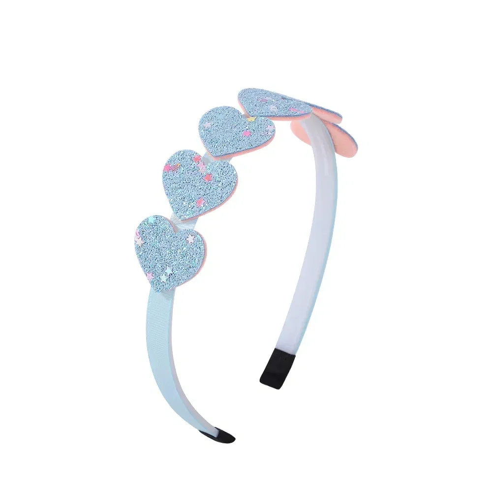 Color: plum - 1pcs Fashion Glitter Kids Hair Band Lovely Bow Stars for Headband Girls Cute Colors Hair Tiaras Hairbands Hair Accessories Gifts