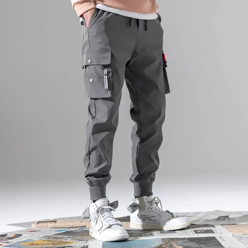 Color: black, Size: M - New Men Cargo Tactical Pants Work Combat Multi-pockets Casual Training Trousers Overalls Clothing Joggers Hiking Mens Cargo Pant
