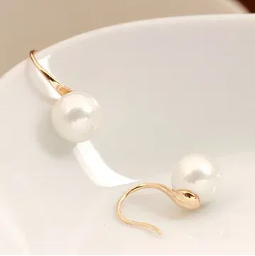 Metal Color: Blue Zinc Plated - Flower Earrings 2019 Punk Fashion New Earrings Lady Wild Chain Pearl Crystal Flower Earrings Gift Wholesale Ladies Earrings