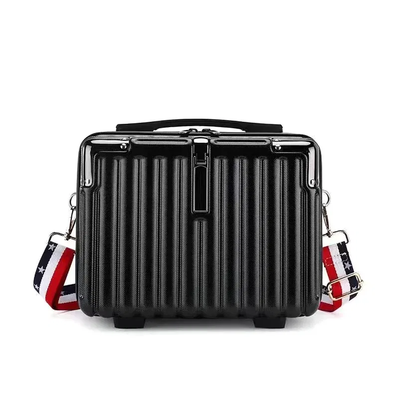 Color: Pink - Mini Luggage Travel Bag Handbag Shoulder Bag Fashion Makeup Case 14 Inch Backpack Multifunctional Portable PC Bags Hand Bags
