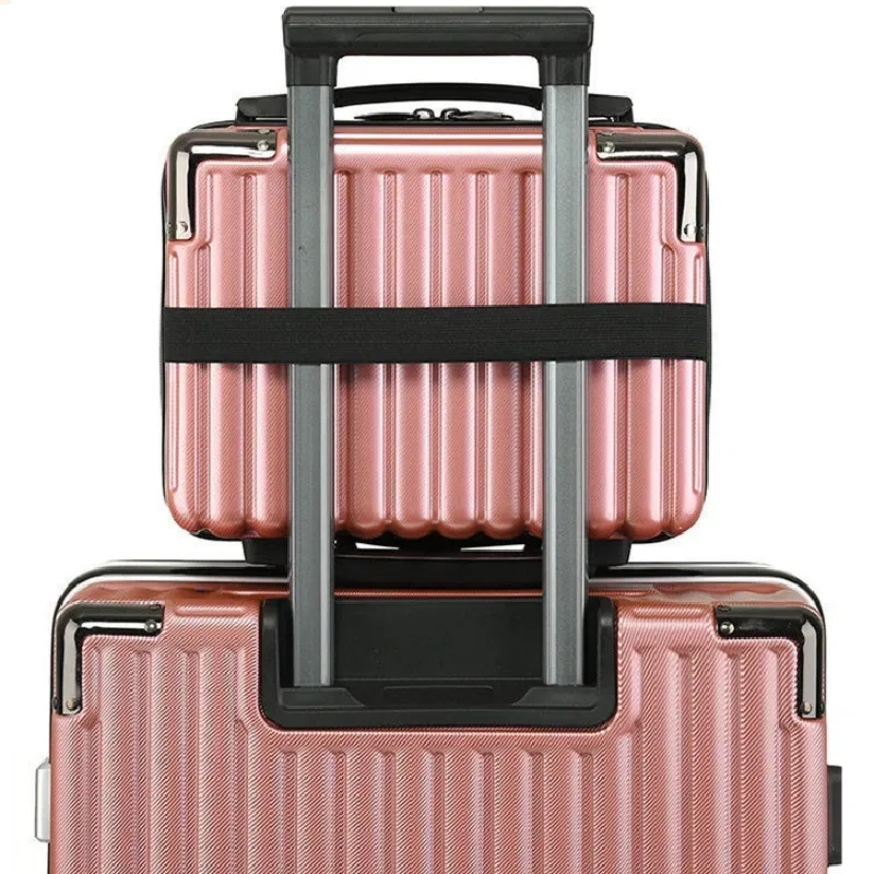 Color: Pink - Mini Luggage Travel Bag Handbag Shoulder Bag Fashion Makeup Case 14 Inch Backpack Multifunctional Portable PC Bags Hand Bags