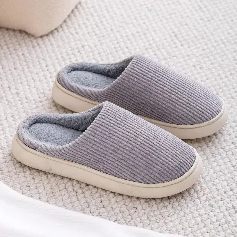Color: GRAY, Shoe Size: 42 - Mens Memory Foam Slippers Slip on,  Cozy Men's Bedroom Slippers Warm Soft Closed Toe Man Slippers