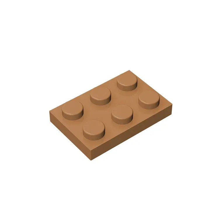 Color: Dark Blue - Gobricks GDS-510 Plate 2 x 3 compatible with lego 3021 pieces of children's DIY building block Particles Plate DIY