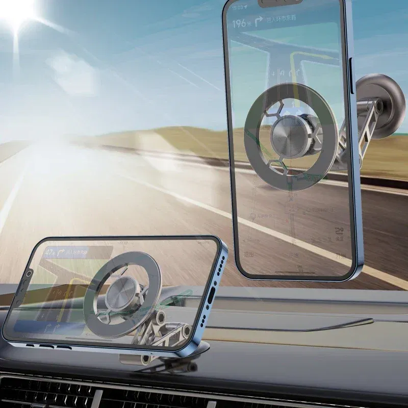 Color: black - Universal 360?° Rotation Magnetic Car Phone Holder Instrument desk support in Car For iPhone 15 14 13 12 Pro Max X Samsung Xiaomi