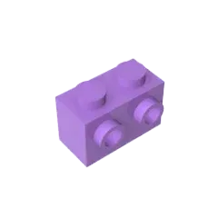Color: Bright Green - MOC PARTS DIY GDS-634 BRICK 1X2 W. 2 KNOBS compatible with lego 11211 children's toys Assembles Building Blocks Technical