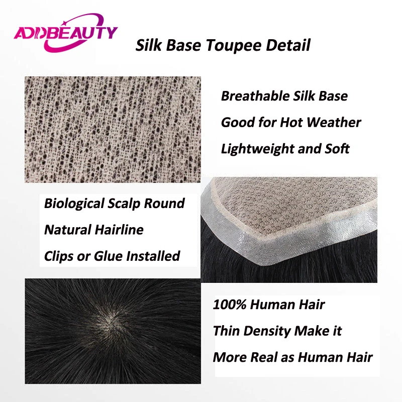 Toupee Color: 1820#, Toupee Density: 120%, Length: 6 inches - Silk Base Men's Capillary Prosthesis Swiss Lace PU Base Man Toupee 100% Remy Human Hair Wigs Straight Hair System Natural Hair
