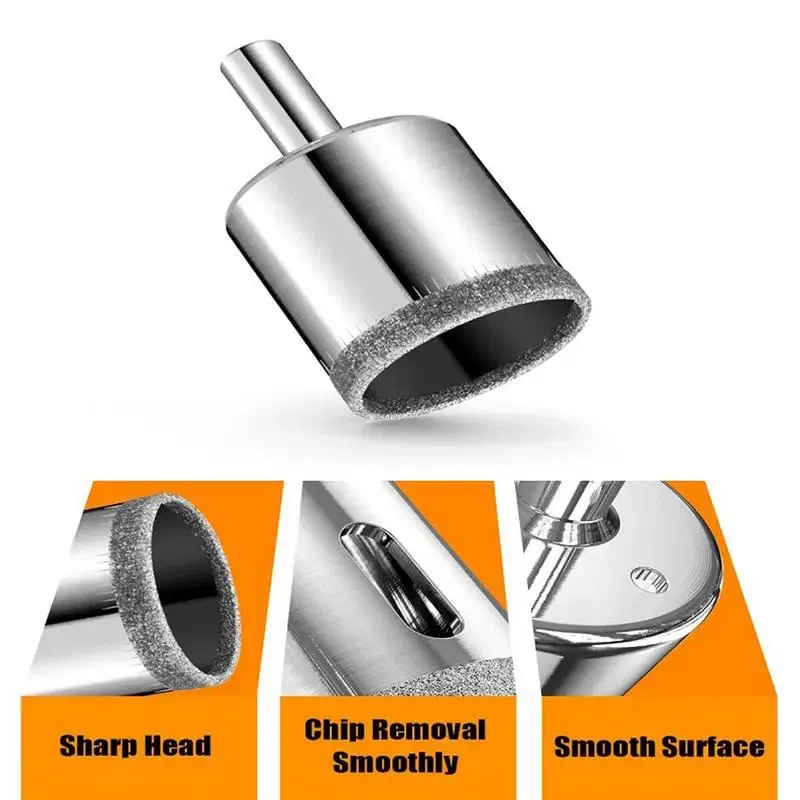 Ships From: United States, Color: Red - Diamond Hole Saw 10 Pieces Durable Grinder Hole Saw Diamond Drill Bit Hole Opener Hole Drill For Ceramic Glass And Tile